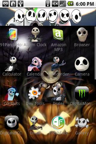 Jack Skellington Theme Android Personalization