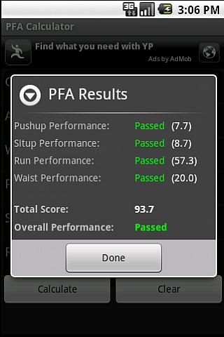 PFA Calculator Android Tools