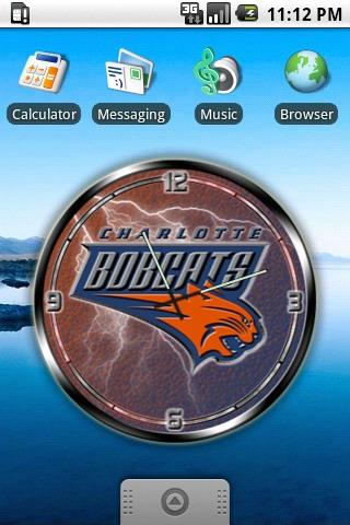 Charlotte Bobcats clock widget Android Personalization