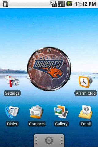 Charlotte Bobcats clock widget Android Personalization