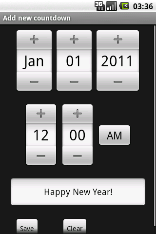 New Year Countdown Android Entertainment