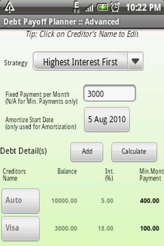 Debt Payoff Planner Android Finance