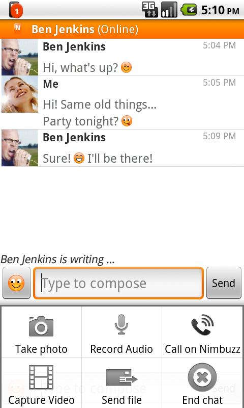 Nimbuzz IM & Voice Android Communication