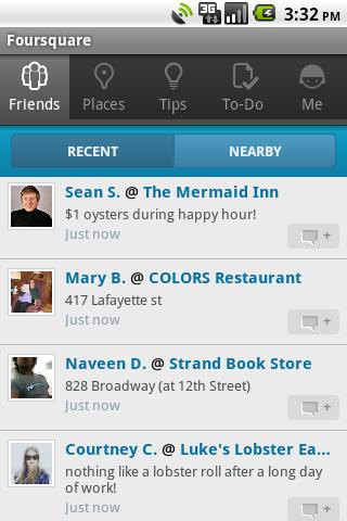 Foursquare Android Social
