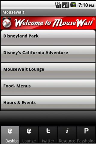 Disneyland MouseWait 1.2 FREE Android Travel & Local