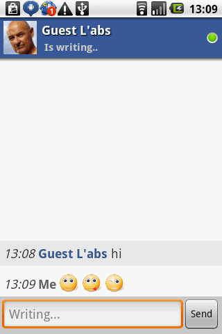 Simple FBook Chat Android Communication