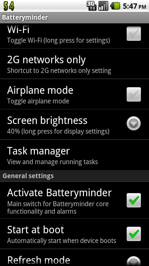 Batteryminder PRO Android Tools