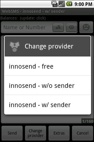 WebSMS: innosend Connector Android Communication