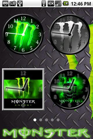 Monster Energy Clocks Android Personalization