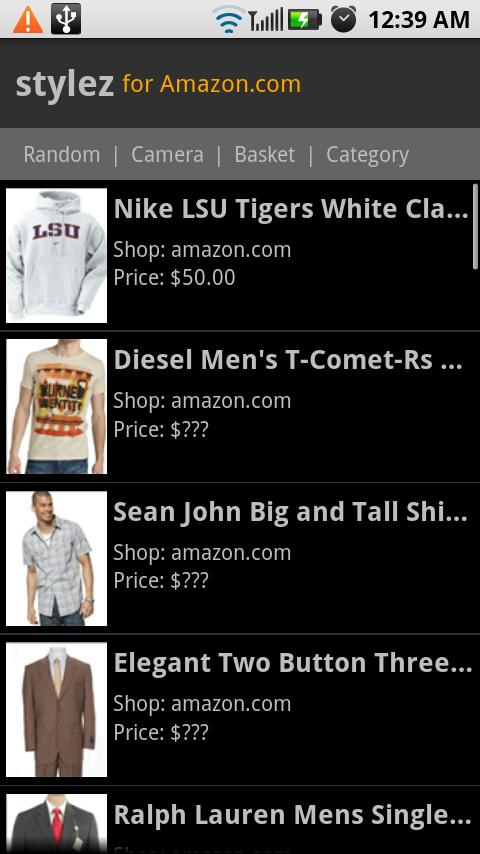 Style Search for Amazon.com Android Shopping