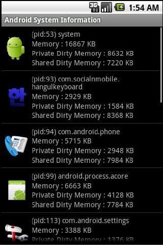 memory battery CPU Info Android Tools