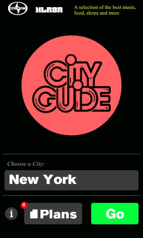 XLR8R Scion City Guide Android Travel & Local