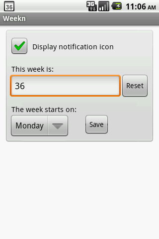 Weekn widget