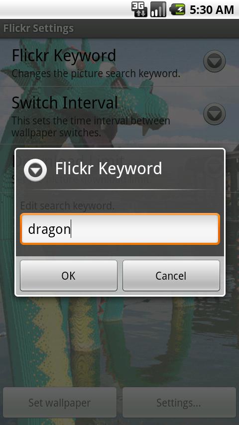 Flickr Live Wallpaper Android Personalization