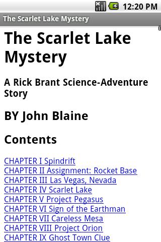 The Scarlet Lake Mystery Android Books & Reference