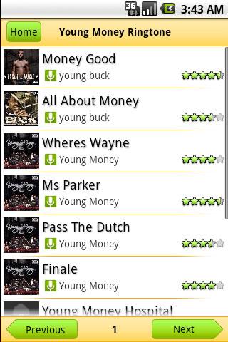 Young Money Ringtone Android Entertainment