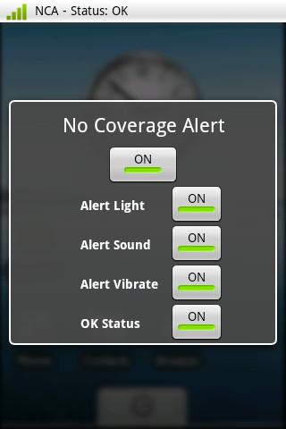 No Coverage Alert Android Tools