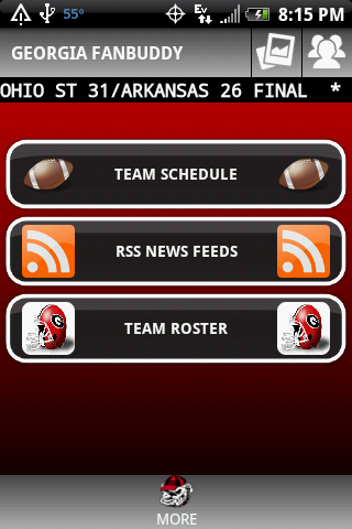 Georgia Football FanBuddy Android Sports