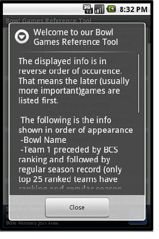 Bowl Game Prediction Helper Android Sports