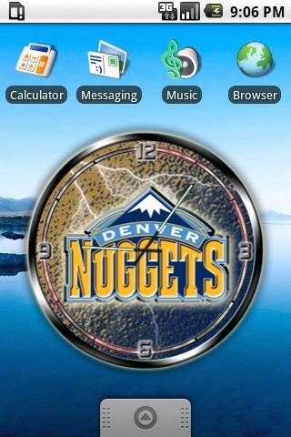 Denver Nuggets clock widget Android Personalization