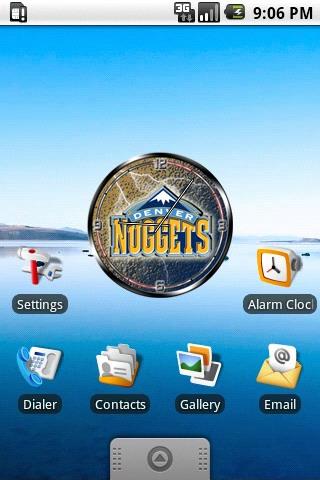 Denver Nuggets clock widget Android Personalization