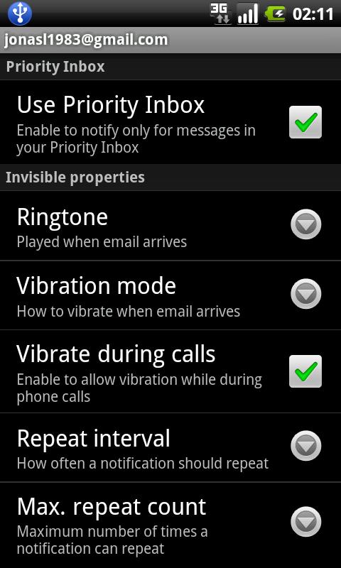 Gmail Notifier Android Communication
