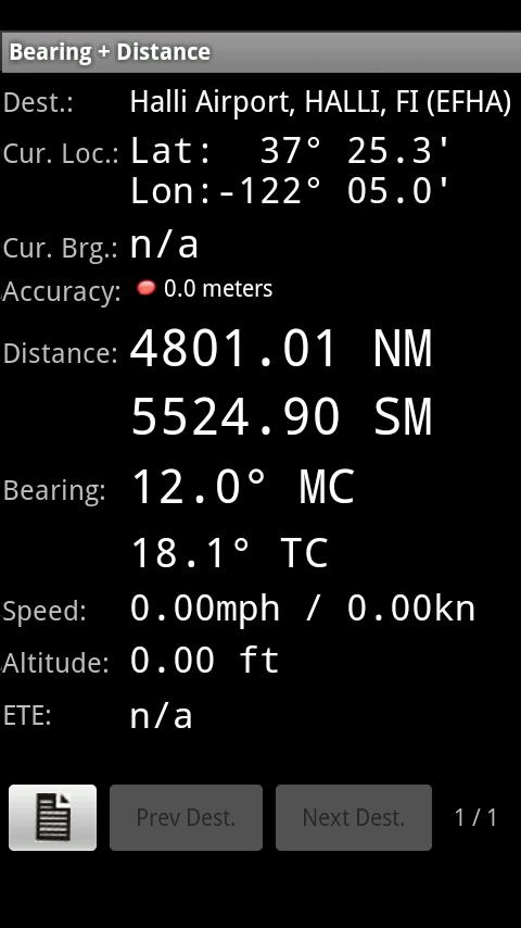 Bearing + Distance EC