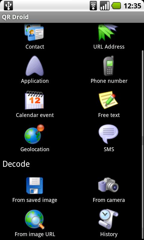 QR Droid – Generator – Decoder Android Productivity