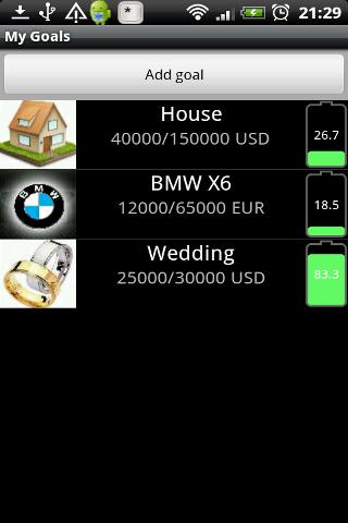 My Goals Android Finance