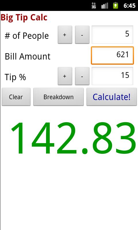 Tip Calculator  Big Tip Calc