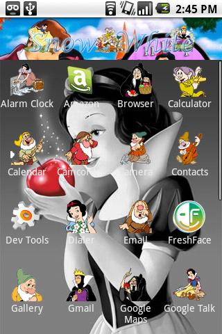 Snow White Theme Android Personalization