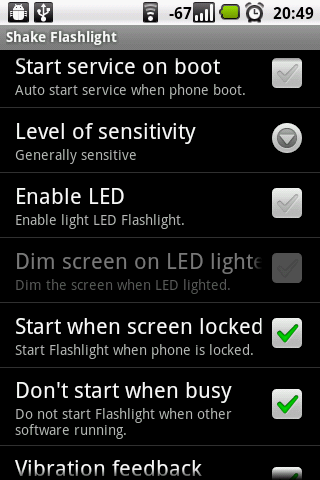 Shake Flashlight Android Tools
