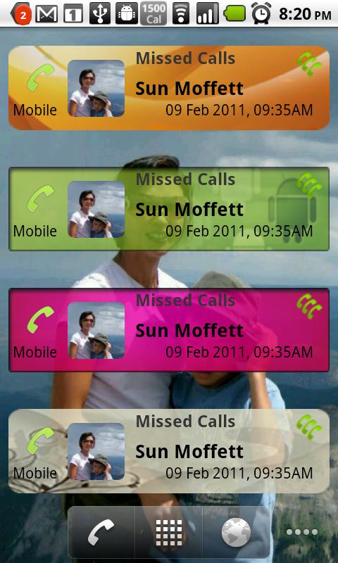 Missed Calls Widget