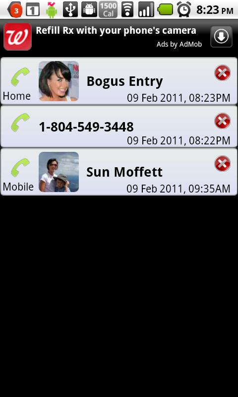 Missed Calls Widget Android Communication