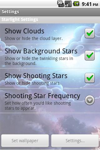 Starlight Live Wallpaper Android Personalization