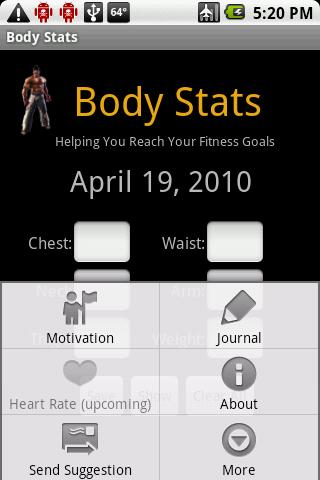 Body Stats – Men Android Health & Fitness