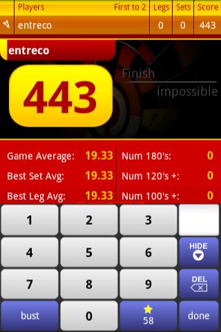 Darts ScoreCard PRO Android Sports