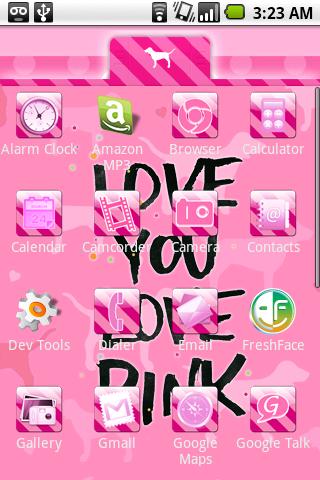 Victoria’s Secret Pink Theme Android Personalization