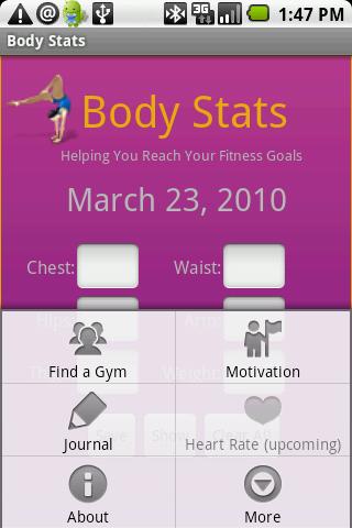 Body Stats – Women Android Health & Fitness