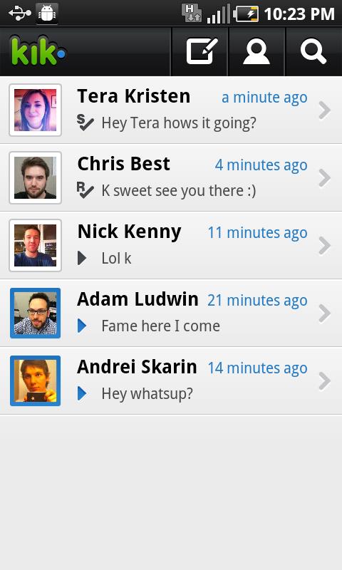 Kik Messenger Android Communication