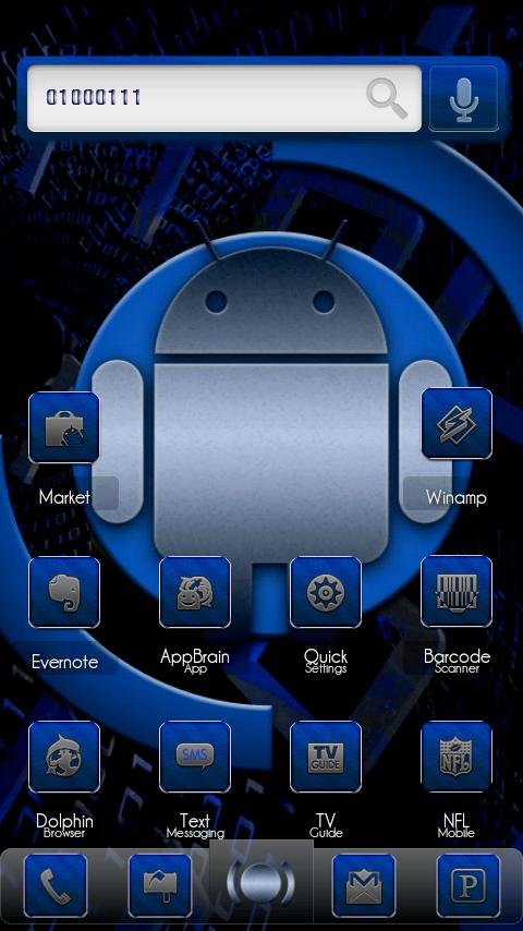 ADW Theme  Binary Blue Android Personalization