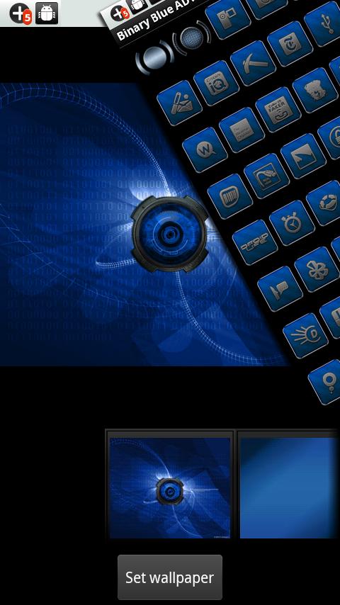 ADW Theme  Binary Blue Android Personalization