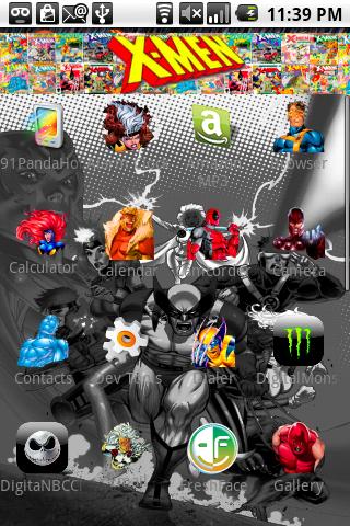 X Men Comic Theme Android Personalization