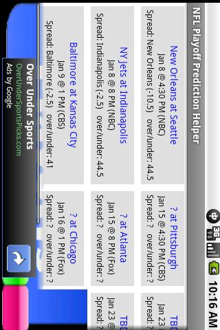 NFL Playoff Prediction Helper Android Sports
