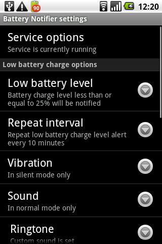 Battery Notifier Android Tools