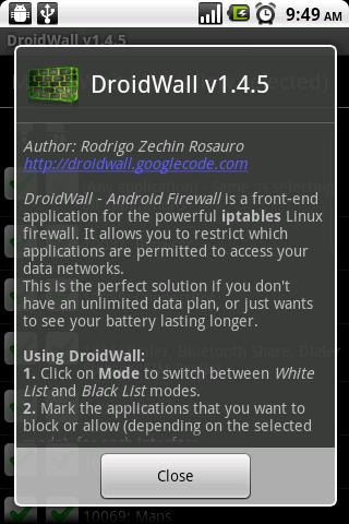 DroidWall – Android Firewall Android Tools