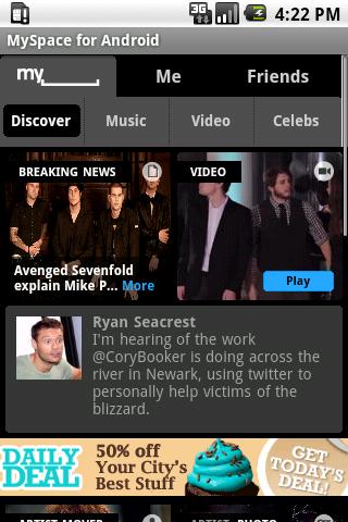 MySpace for Android Android Social