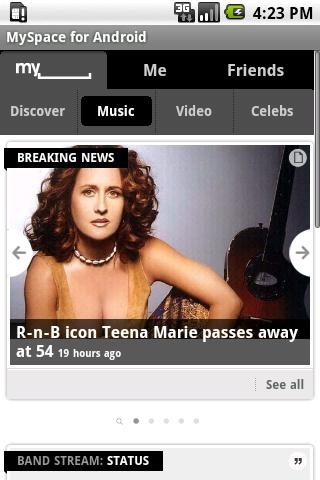 MySpace for Android Android Social