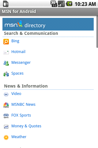 MSN for Android Android Media & Video