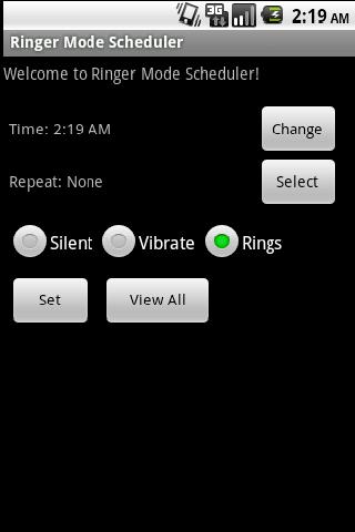 Ringer Mode Scheduler Android Productivity